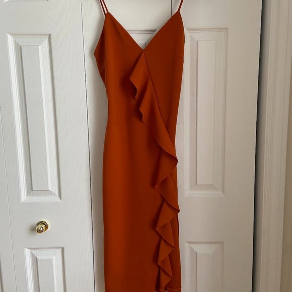 Room Service Strappy Ruffle Dress size Large - Picture 4 of 10